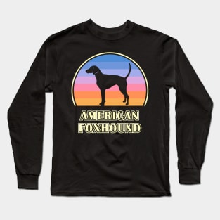 American Foxhound Vintage Sunset Dog Long Sleeve T-Shirt